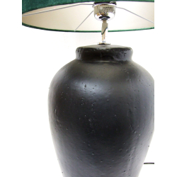 Lampa betonowa ceramiczna + abażur Zieleń